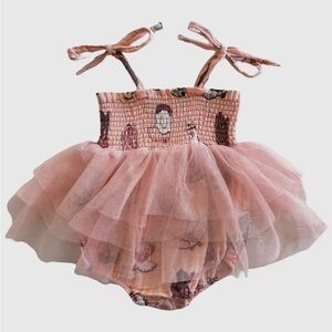 Angel Dear pink cowgirl boots tutu onesie